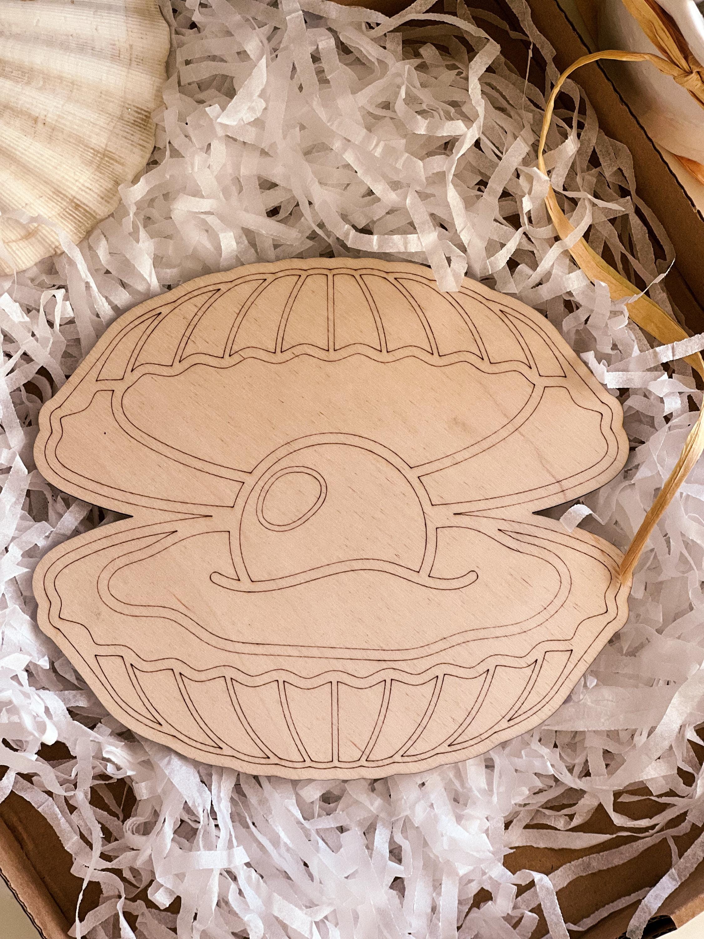 Holzschalen-Malset, DIY-Malfarben-Set, Holz Bastelformen, Holzspielzeug, Meerestiere, Zeichnen, Wandkunst, Malen für Erwachsene, Kunsttherapie, Boho