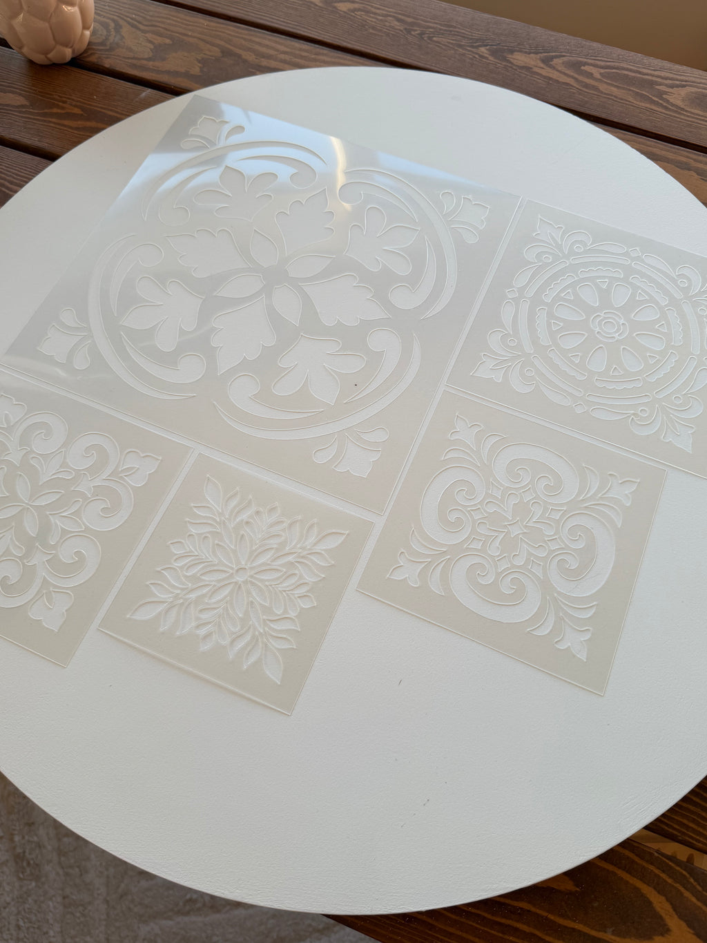 Tile Stencils | Reusable Flexible Floor & Wall Stencils | 48 Designs, 4 Sets | 4x4 to 16x16 Inch, DIY, home decor, painting, art, craft.
