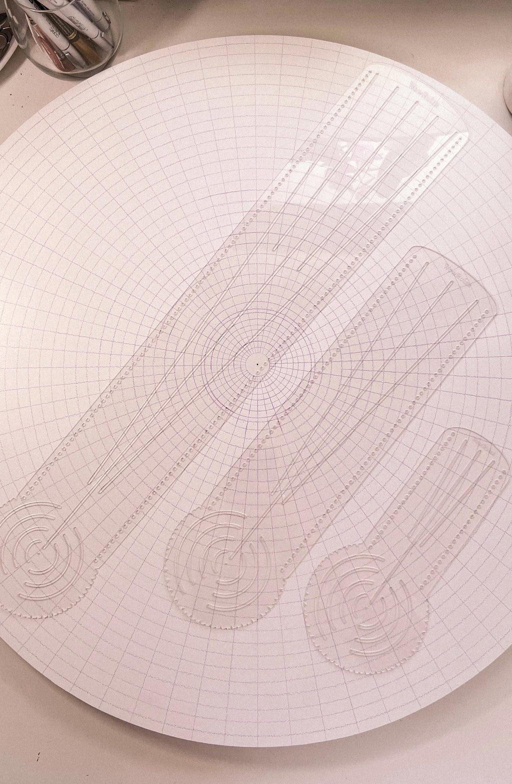 Mandala WOW Lineal 3-in-1 Zirkel + Winkelmesser + Lineal, Punkt-Mandala-Werkzeug, Schablone für Mandala-Kunst, D30cm/12 Zoll. D60cm/24 Zoll. D100cm/40 Zoll.