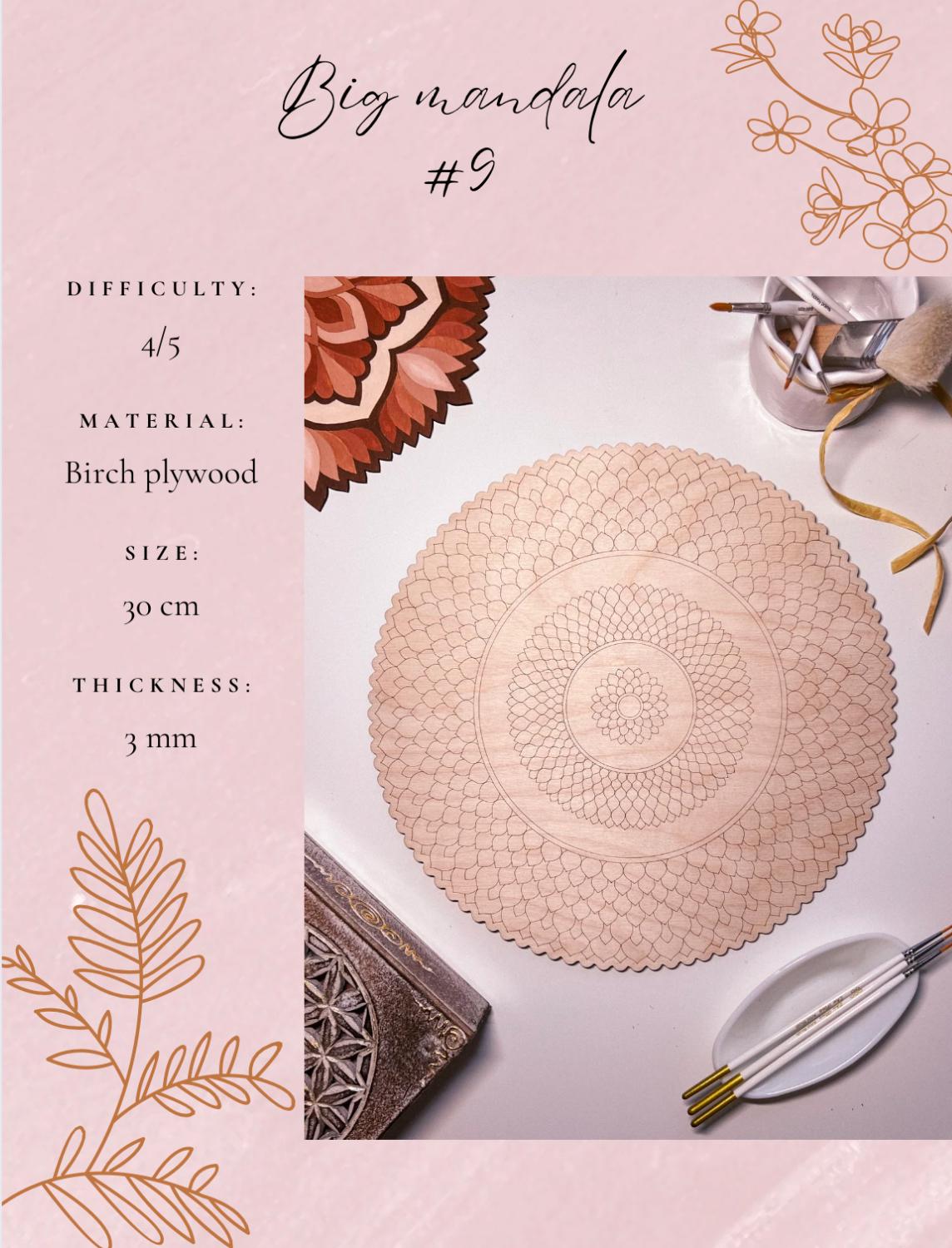 Holz-Mandala zum Ausmalen, Kunsttherapie, DIY-Basteln, Ausmalen für Erwachsene, Wandkunst, Malerei, Heimdekoration, einfaches Zeichnen, Malbretter, Mandala-Kunst
