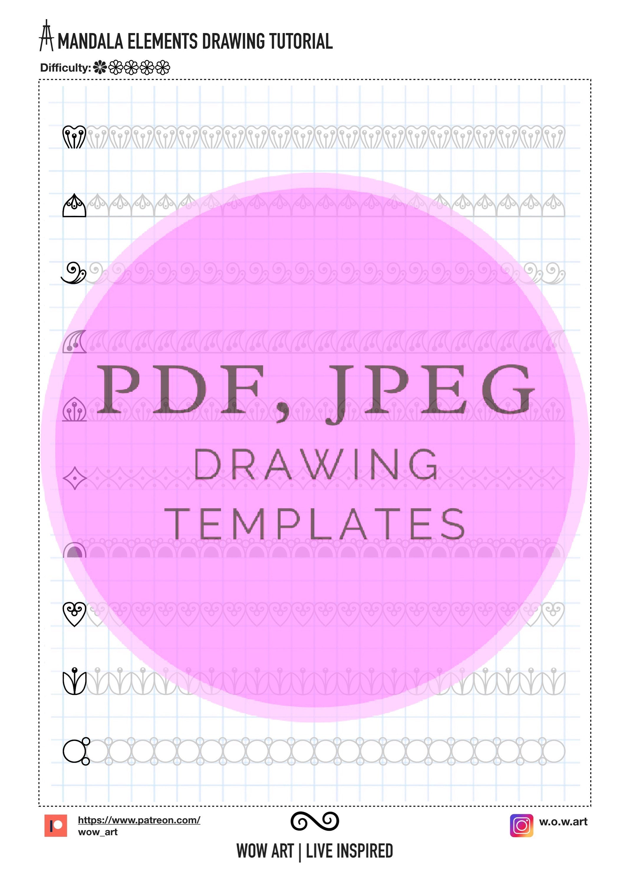 2. 1x1 Kästchen Muster Übungsblätter für Anfänger! Pdf, Jpeg. Mandala Kunst, DIY, Sofort-Downloads, Lettering, Kunsttherapie, Kalligraphie