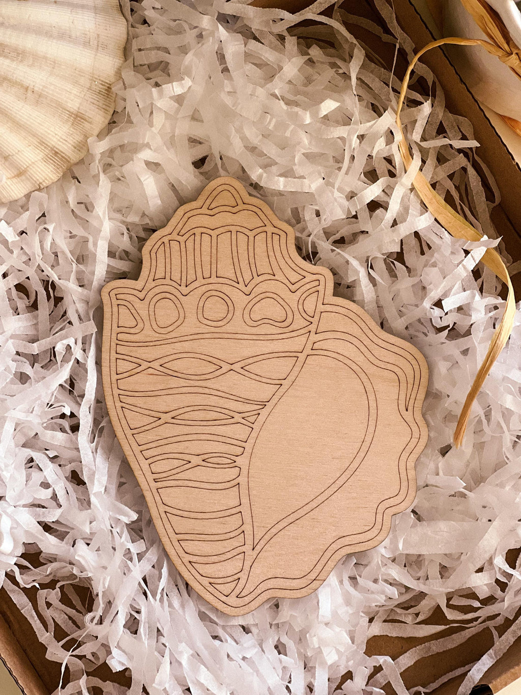 Malset aus Holzschalen, DIY-Malset, Bastelformen aus Holz, Holzspielzeug, Meerestiere, Zeichnen, Wandkunst, Malen für Erwachsene, Kunsttherapie, Boho