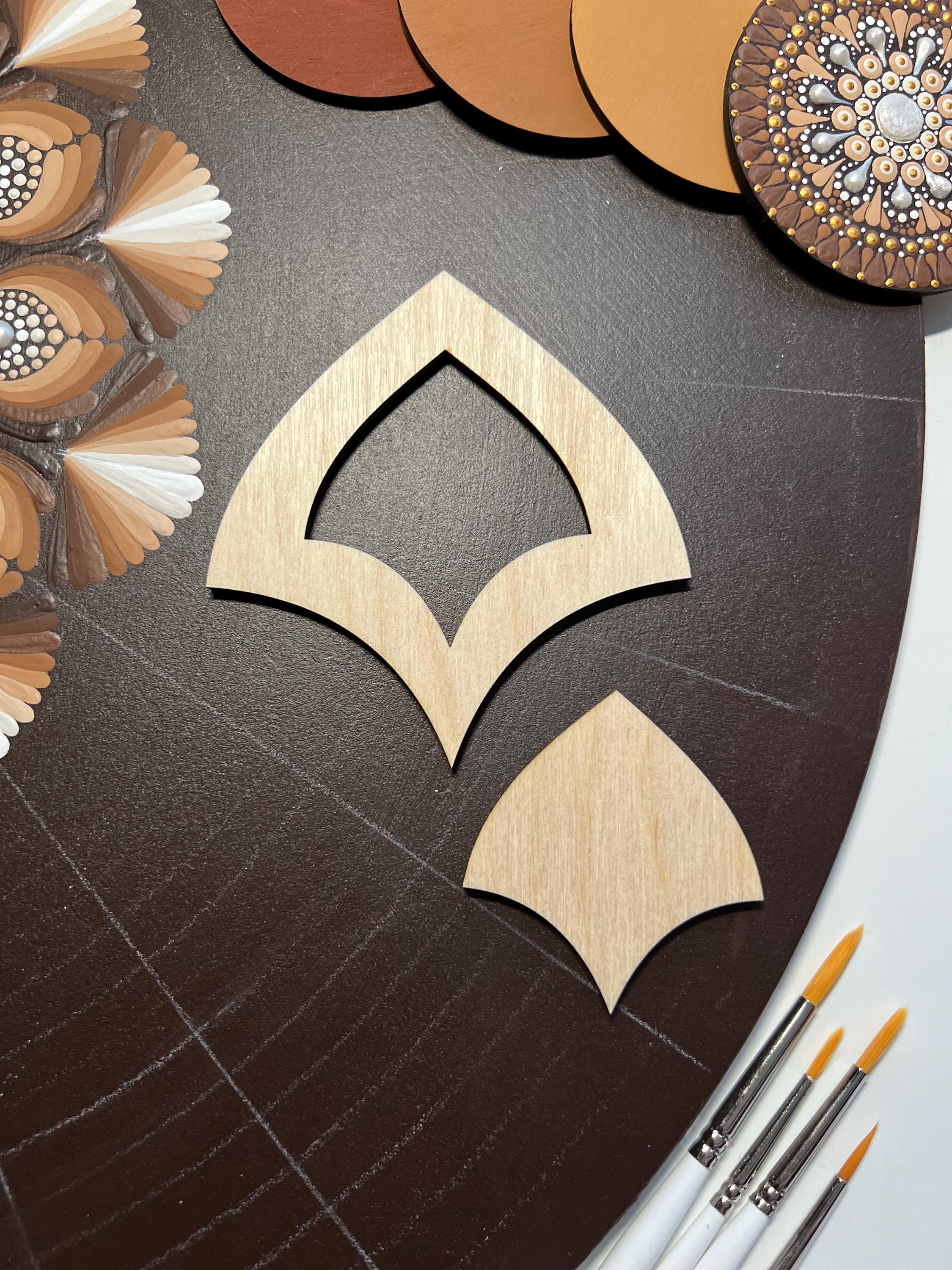 Schablonen zum Zeichnen, Dot-Painting-Werkzeuge, Holzformen, Mandala-Kunstzubehör, Nachziehschablonen, Mustergestaltung, geometrische Figuren, Nachziehset