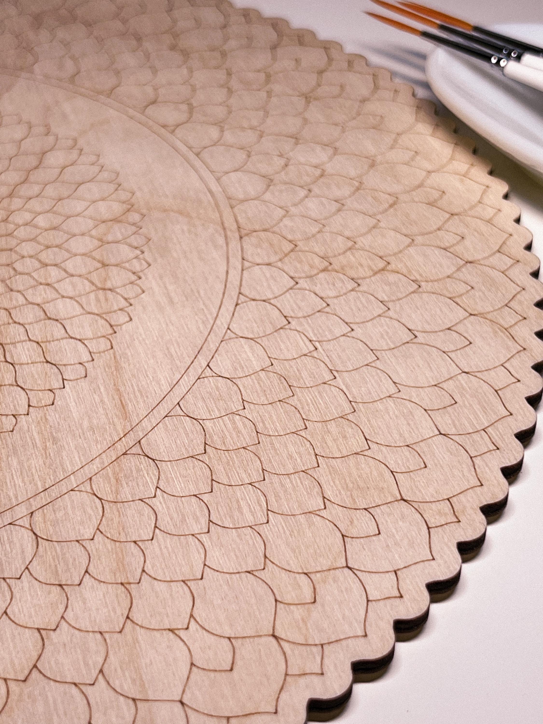 Holz-Mandala zum Ausmalen, Kunsttherapie, DIY-Basteln, Ausmalen für Erwachsene, Wandkunst, Malerei, Heimdekoration, einfaches Zeichnen, Malbretter, Mandala-Kunst