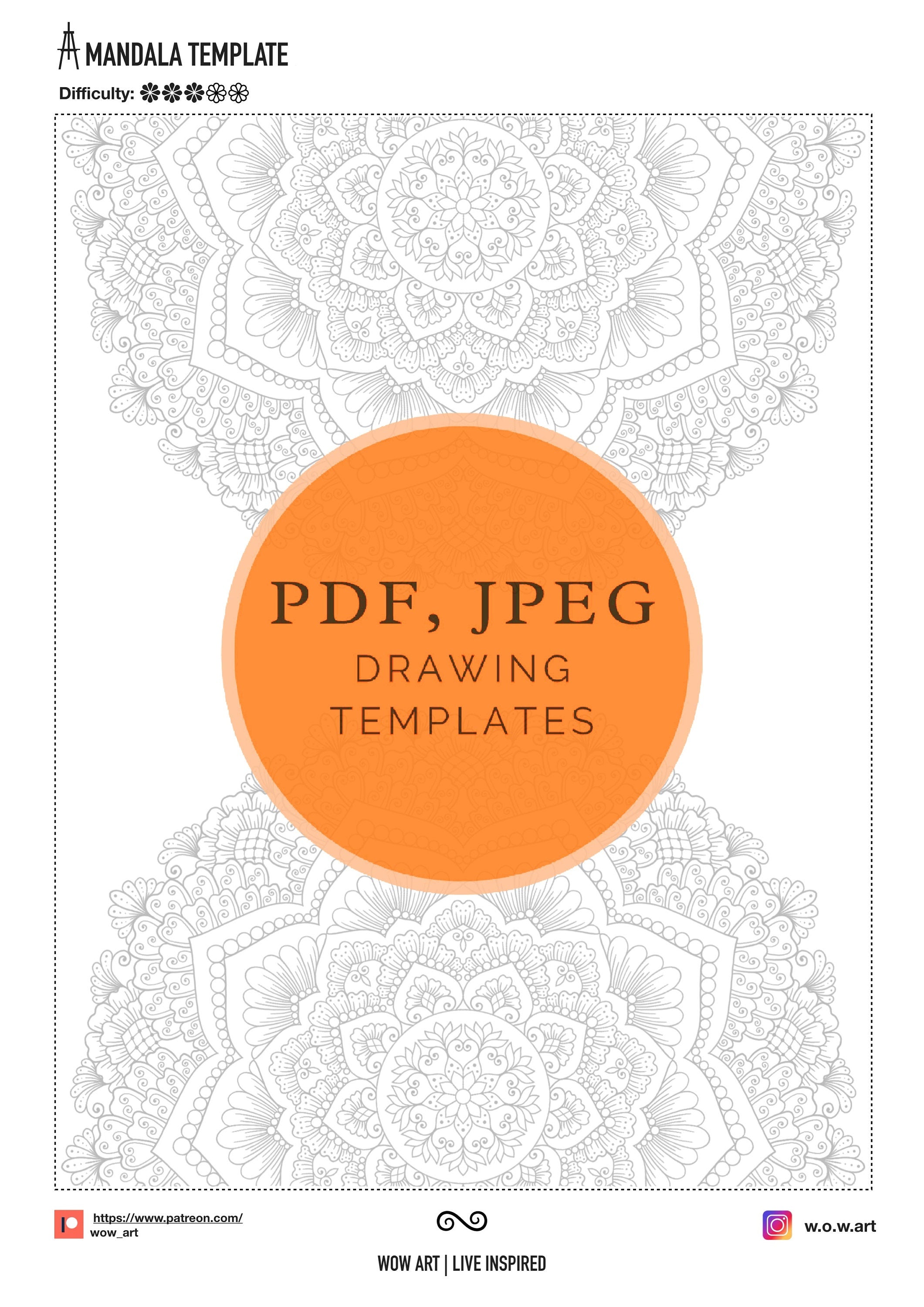 15 Mandalas zum Umreißen und Ausmalen, jpeg, pdf. Mandala-Kunst, digitales Papier, Sofort-Downloads, Malvorlage, Kunsttherapie, Kalligrafie, Nachzeichenblätter