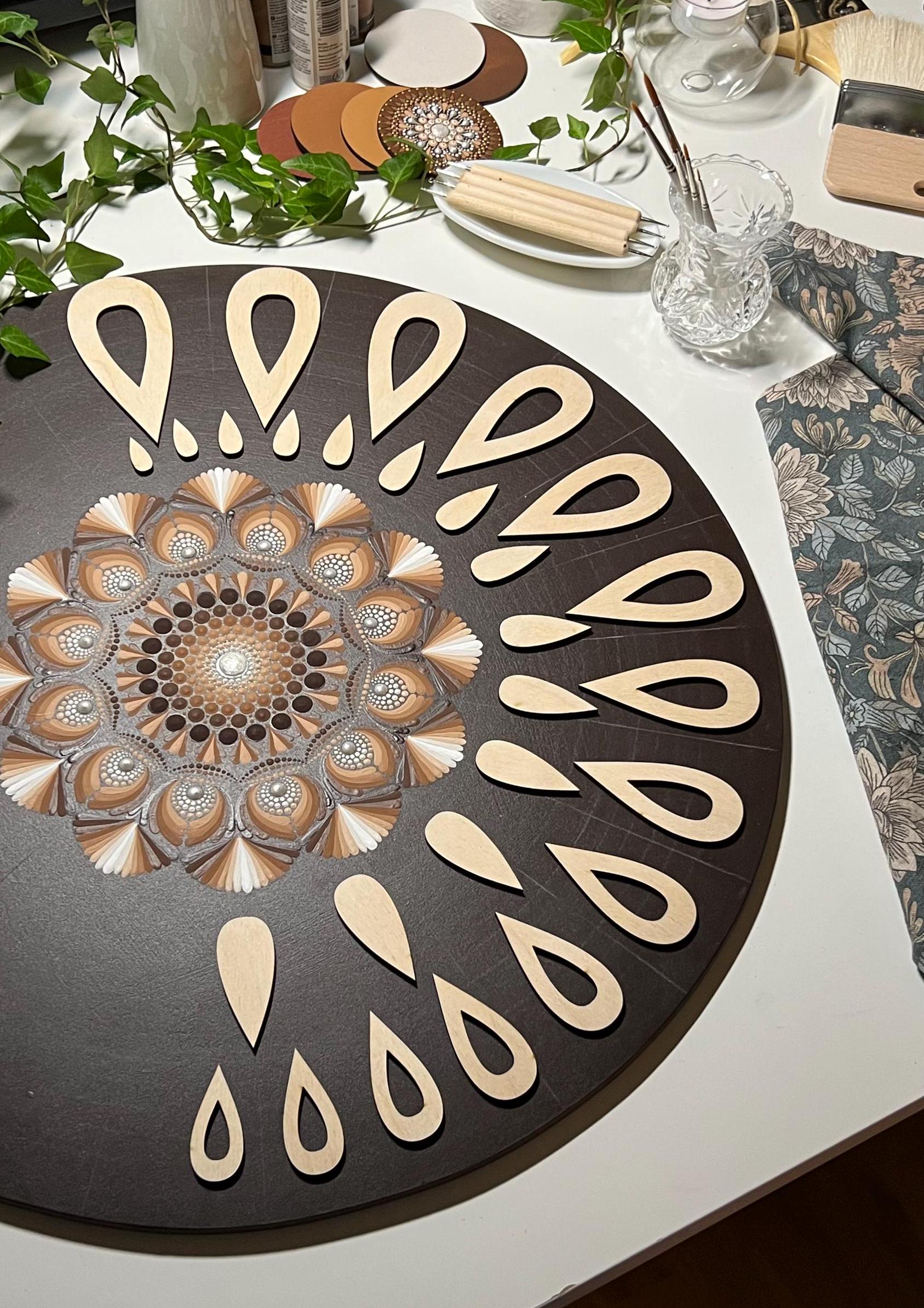 Zeichnungsschablonen, Dot-Art-Werkzeuge, Holzformen, Mandala-Kunstzubehör, Nachziehschablonen, Mustergestaltung, geometrische Figuren, Nachziehset