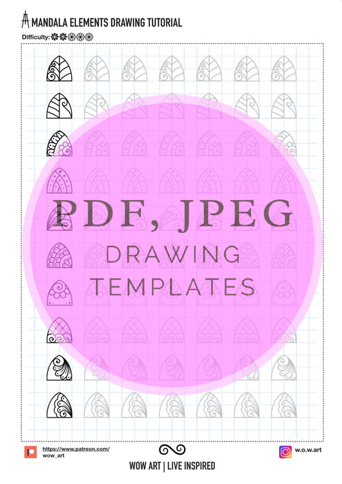 20. Leichte grundlegende Blütenblattmuster-Übungsblätter! Pdf, jpeg. Mandala-Kunst, digitales Papier, Sofort-Downloads, handgemacht, Kunsttherapie, Kalligrafie