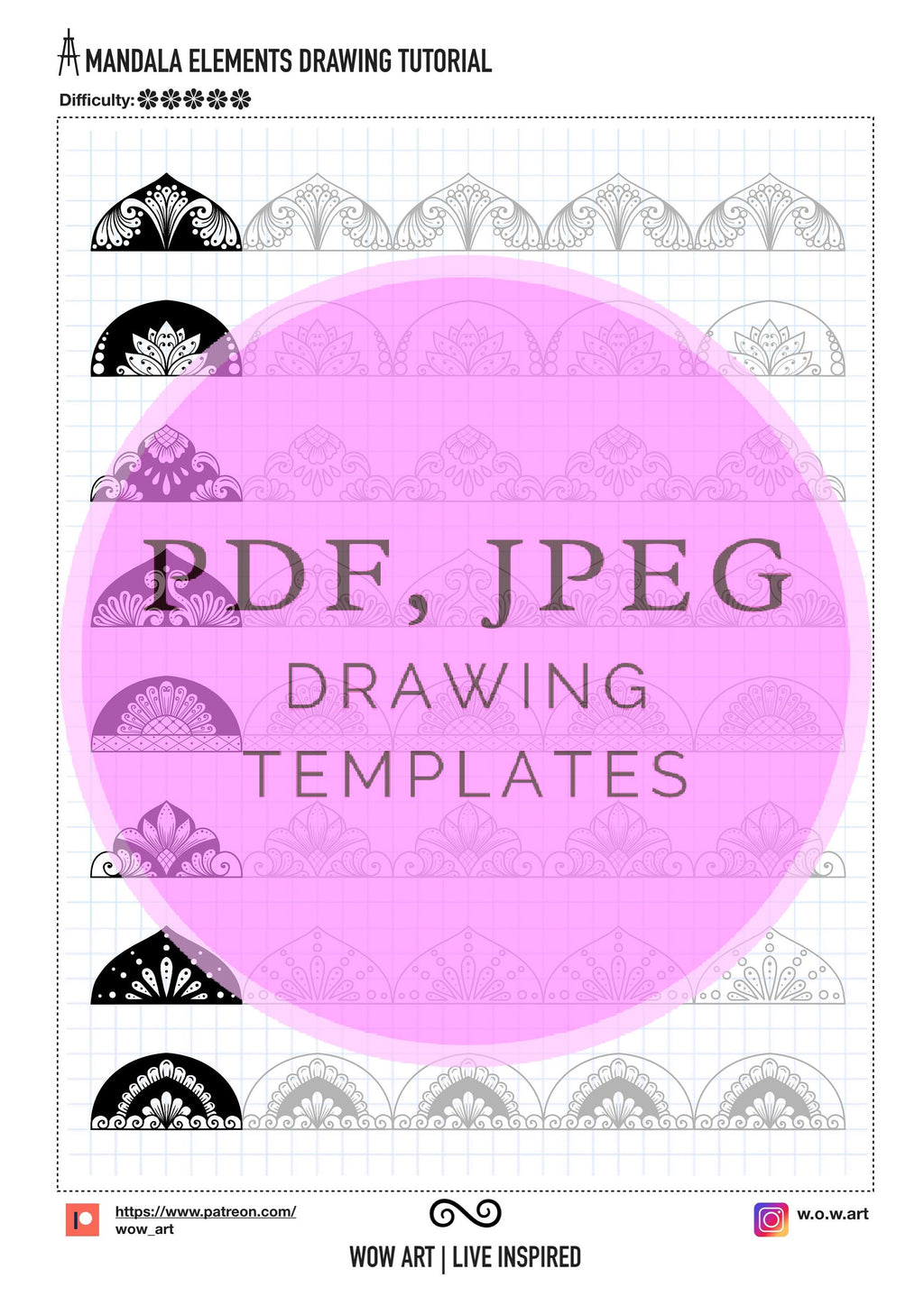 7. Trainingsblätter für komplizierte Muster! Pdf, jpeg. Mandala-Kunst, Ornamente, digitales Papier, Sofort-Downloads, handgemacht, Kunsttherapie, Kalligrafie