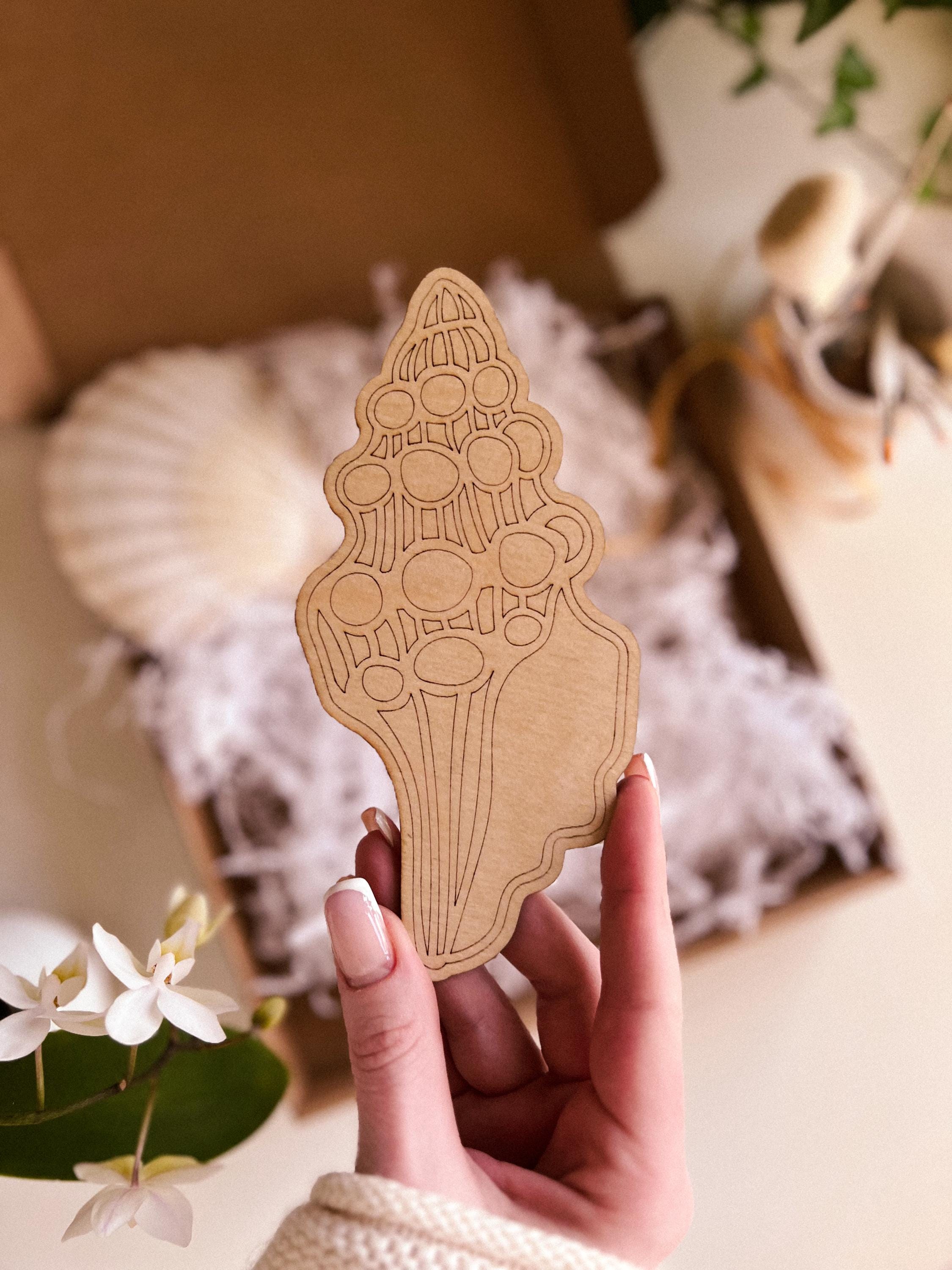 Malset Holzschale, DIY-Malset, Holzrohlinge, Holzspielzeug, Meerestiere, Zeichnen, Wandkunst, Ausmalen für Erwachsene, Kunsttherapie, Boho