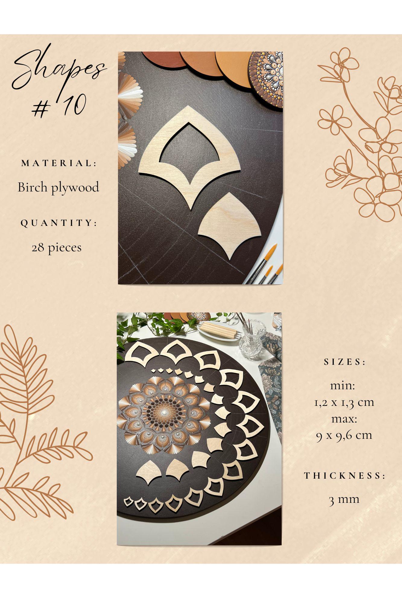 Schablonen zum Zeichnen, Dot-Painting-Werkzeuge, Holzformen, Mandala-Kunstzubehör, Nachziehschablonen, Mustergestaltung, geometrische Figuren, Nachziehset