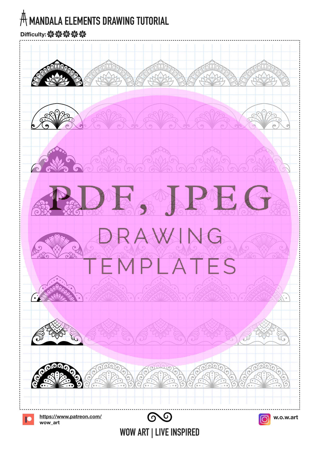 7. Trainingsblätter für komplizierte Muster! Pdf, jpeg. Mandala-Kunst, Ornamente, digitales Papier, Sofort-Downloads, handgemacht, Kunsttherapie, Kalligrafie