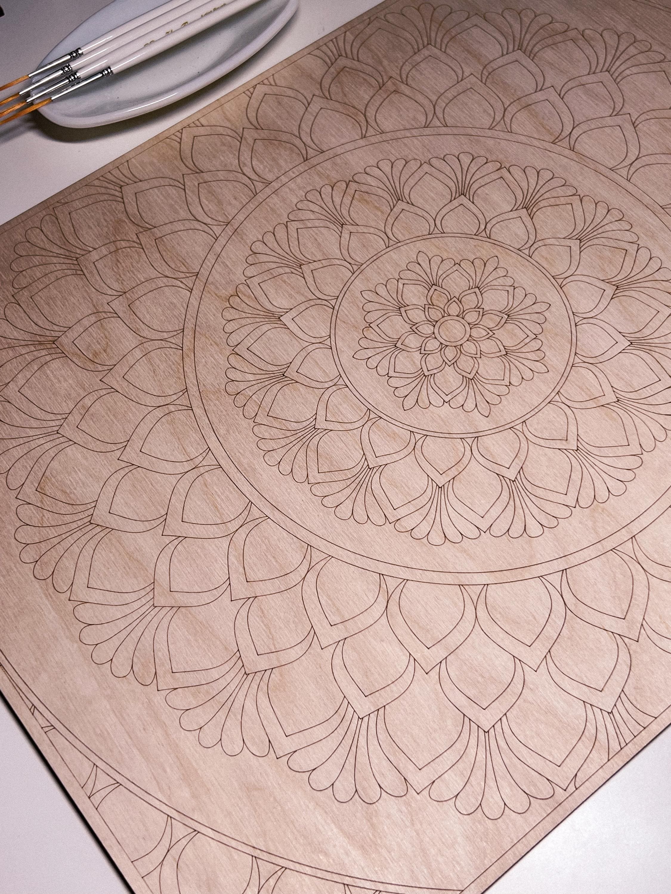 Hölzernes Mandala zum Ausmalen, Kunsttherapie, DIY-Basteln, Malen für Erwachsene, Wandkunst, Malerei, Heimdekoration, einfaches Zeichnen, Malbretter, Mandala-Kunst