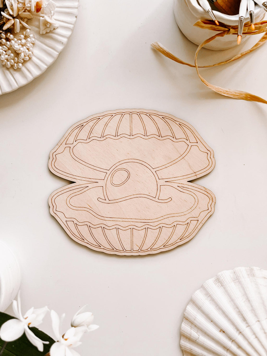 Holzschalen-Malset, DIY-Malfarben-Set, Holz Bastelformen, Holzspielzeug, Meerestiere, Zeichnen, Wandkunst, Malen für Erwachsene, Kunsttherapie, Boho