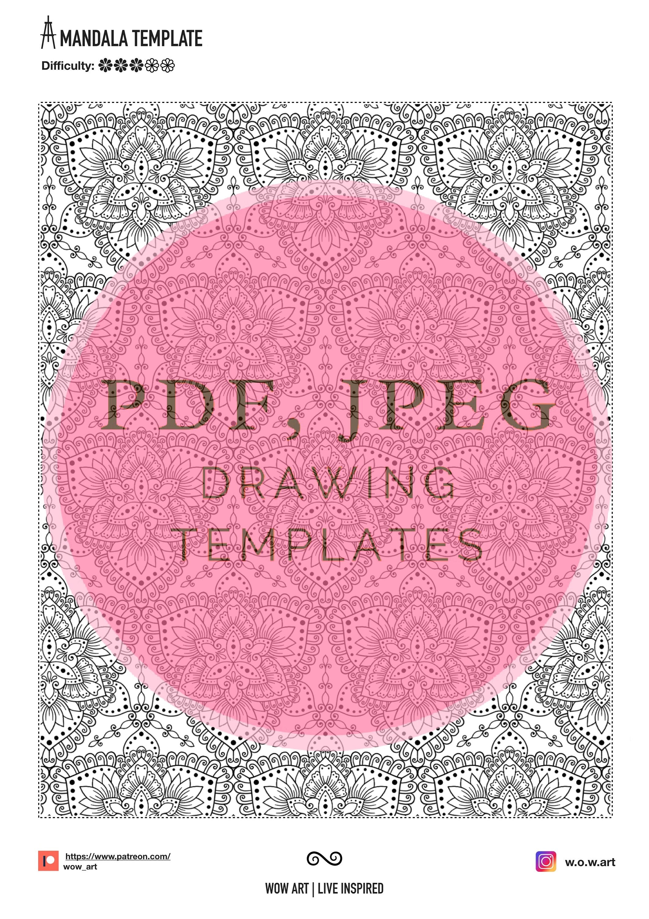 14. Mosaikmuster-Trainingsblätter! Pdf, Jpeg. Mandala-Kunst, Ornamente, digitales Papier, Sofort-Downloads, handgemacht, Kunsttherapie, Kalligrafie