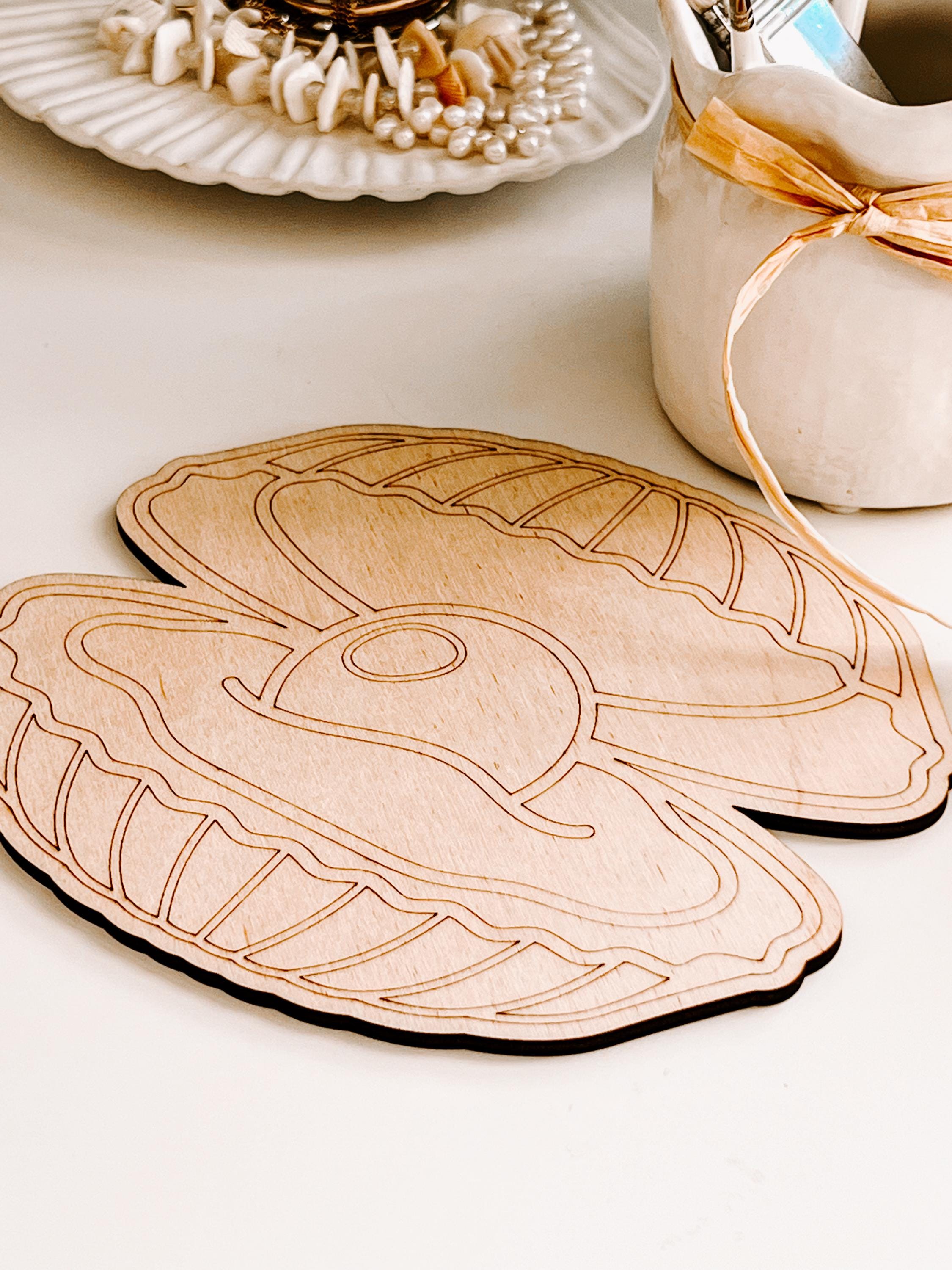 Holzschalen-Malset, DIY-Malfarben-Set, Holz Bastelformen, Holzspielzeug, Meerestiere, Zeichnen, Wandkunst, Malen für Erwachsene, Kunsttherapie, Boho