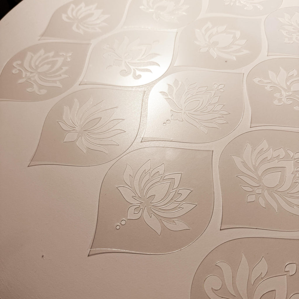 Lotus-Schablonen-Set #7 | Wiederverwendbare flexible Kunststoffschablonen | Halbtransparente Mandala-Vorlagen | Punktmalerei | 21 Designs/3 Größen | DIY