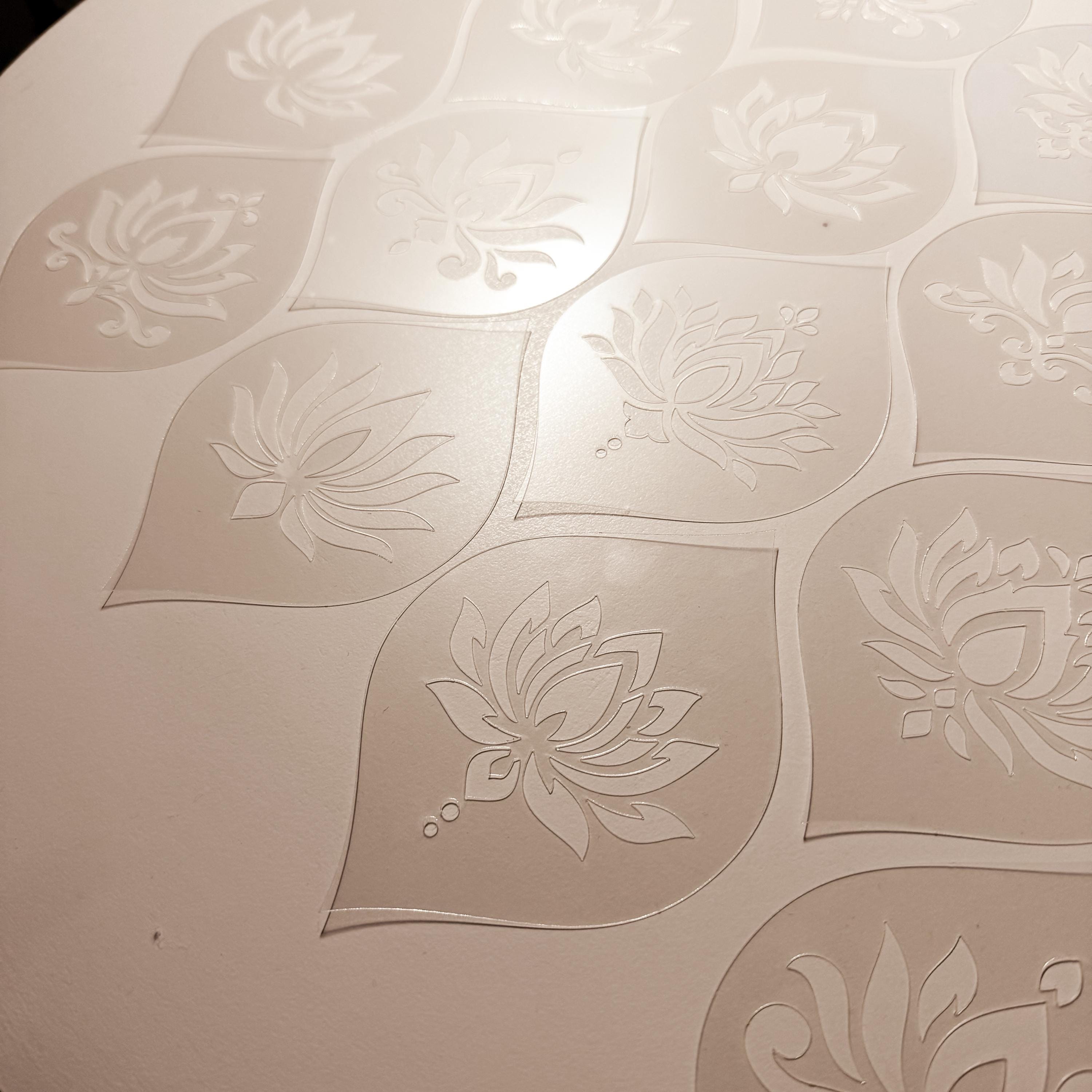 Lotus-Schablonen-Set #7 | Wiederverwendbare flexible Kunststoffschablonen | Halbtransparente Mandala-Vorlagen | Punktmalerei | 21 Designs/3 Größen | DIY