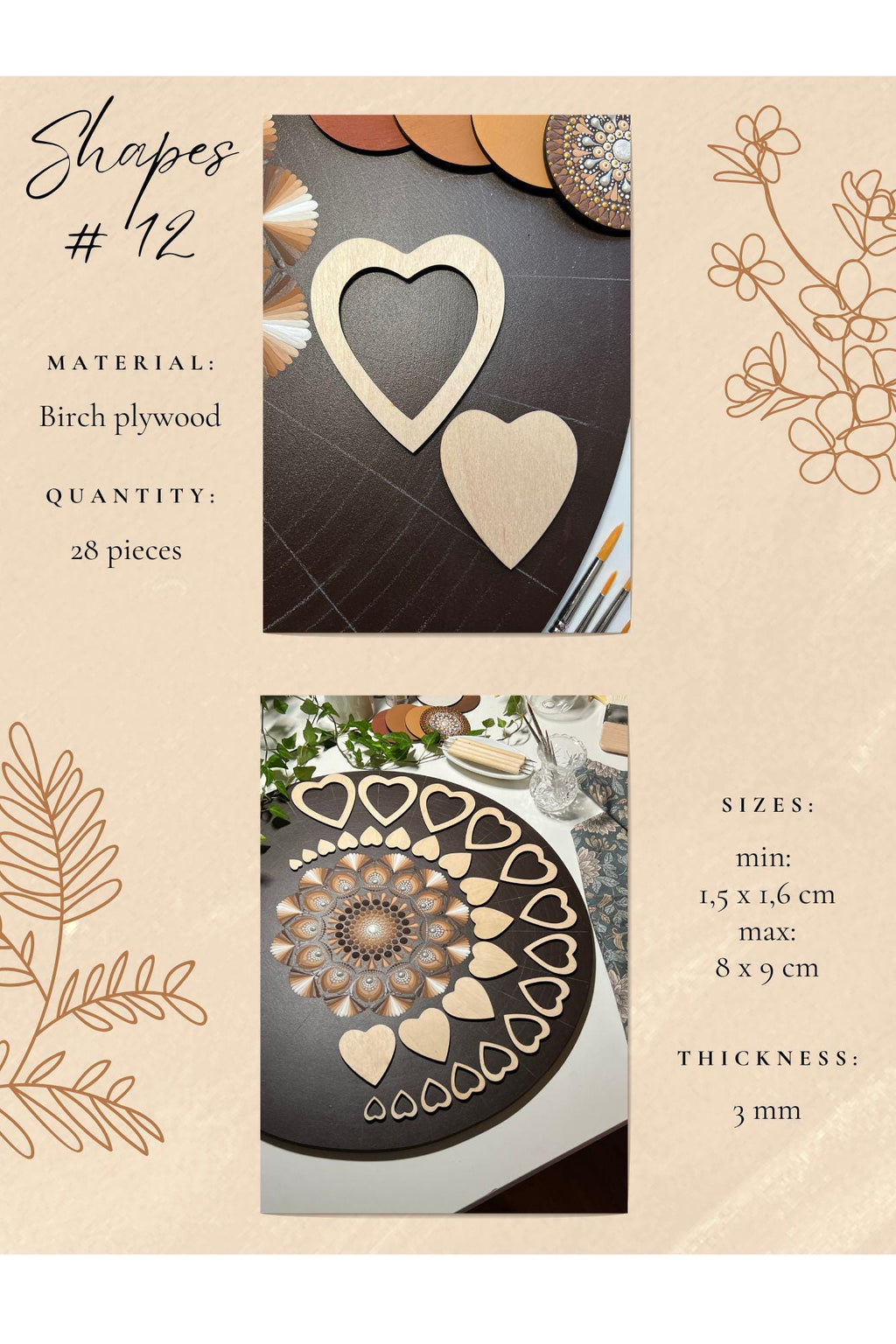 Schablonen zum Zeichnen, Dot-Art-Werkzeuge, Holzformen, Mandala-Kunstzubehör, Malschablonen, Musterbildung, geometrische Figuren, Zeichenset
