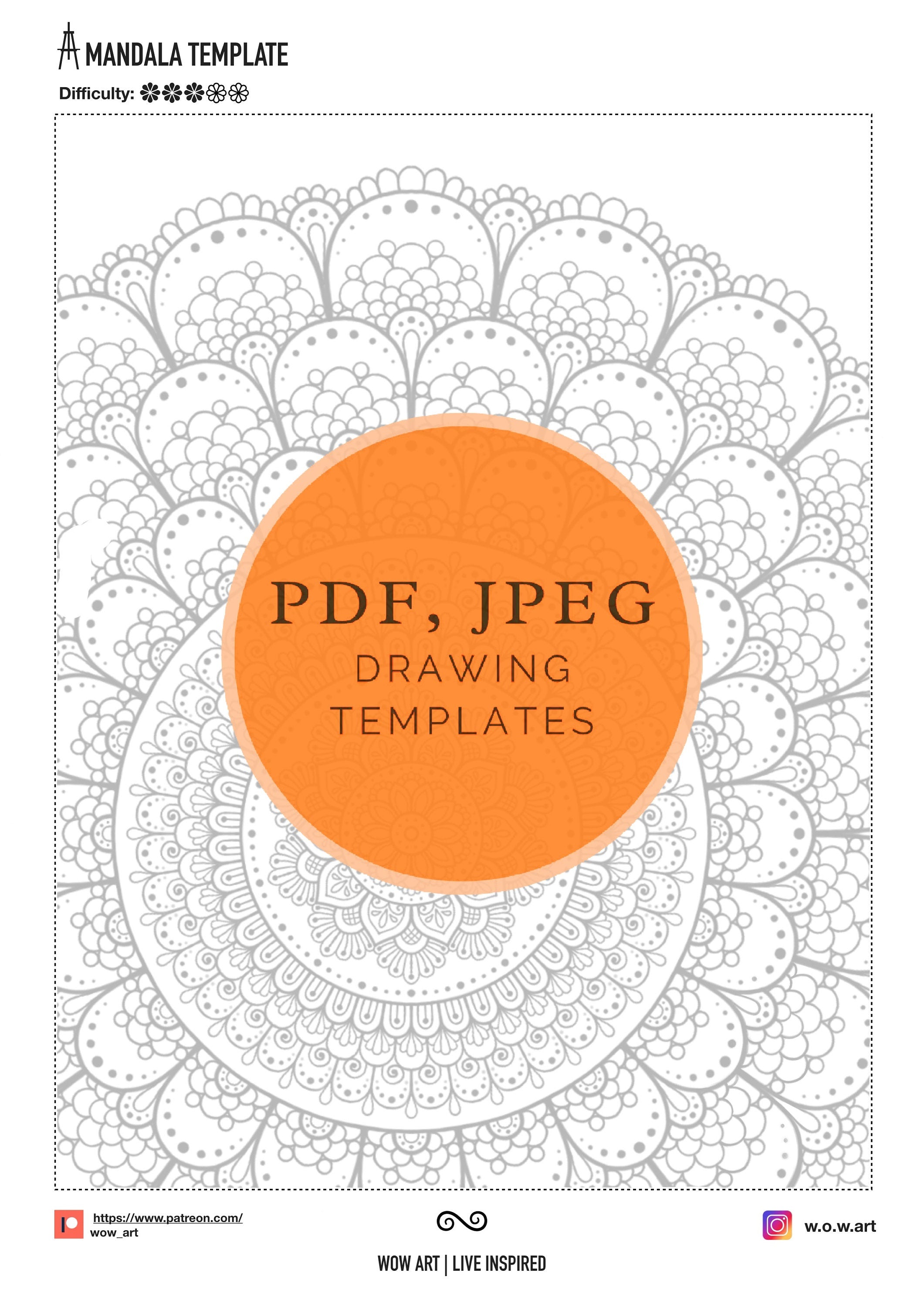 15 Mandalas zum Umreißen und Ausmalen, jpeg, pdf. Mandala-Kunst, digitales Papier, Sofort-Downloads, Malvorlage, Kunsttherapie, Kalligrafie, Nachzeichenblätter