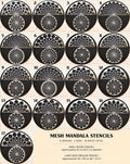 Flexible Art Stencils, 17 Mandala & Decorative Designs, Large Semi-Radius Stencils, Dot Painting, Reusable Painting Stencils