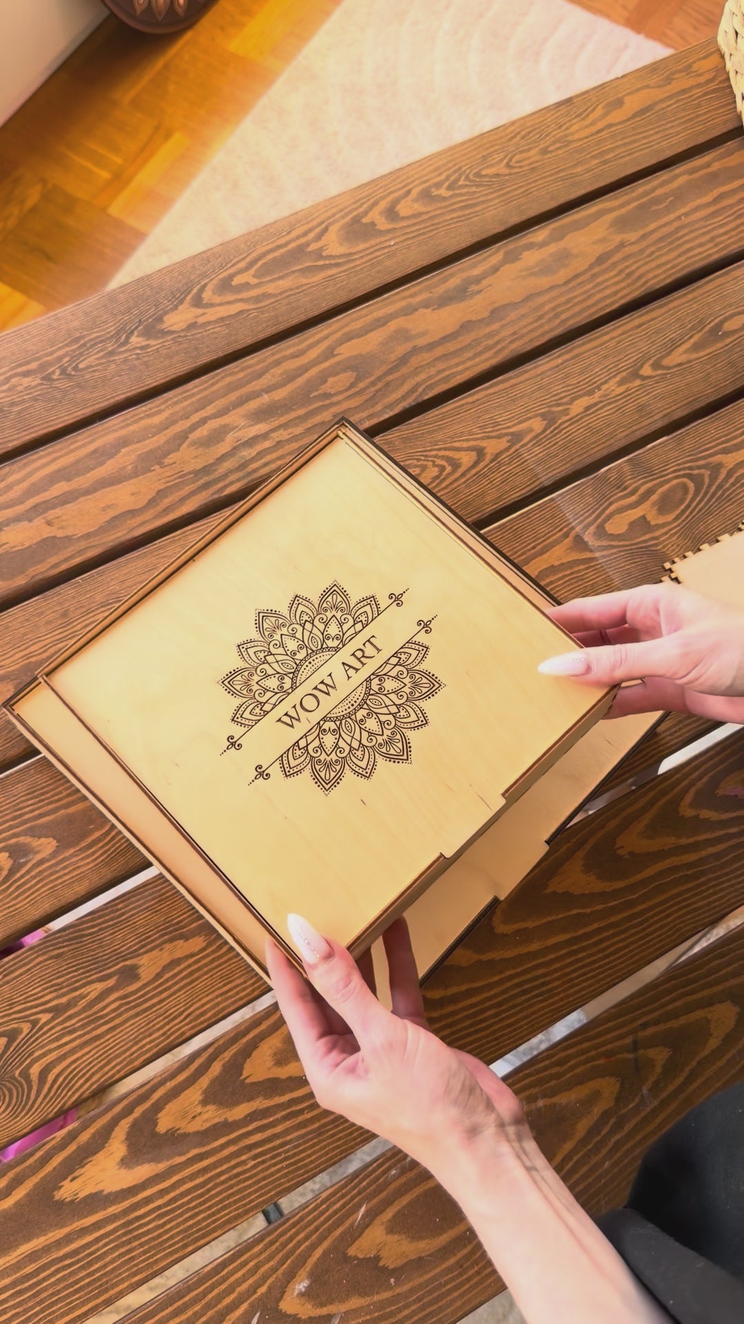 DIY Wooden Box Kit, Birch Plywood Box, Unfinished Wood Box, Craft Storage Box, Jewelry Box Blank, DIY Gift Box, Tile Stencil Box, Art